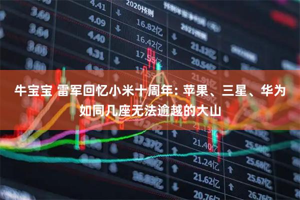 牛宝宝 雷军回忆小米十周年: 苹果、三星、华为如同几座无法逾越的大山