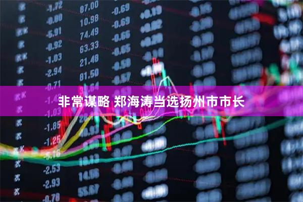 非常谋略 郑海涛当选扬州市市长