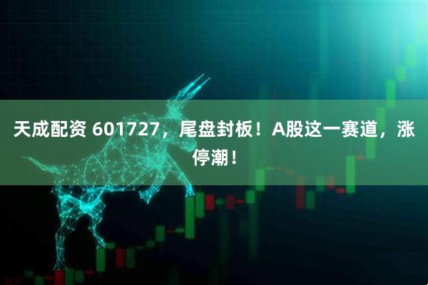 天成配资 601727，尾盘封板！A股这一赛道，涨停潮！