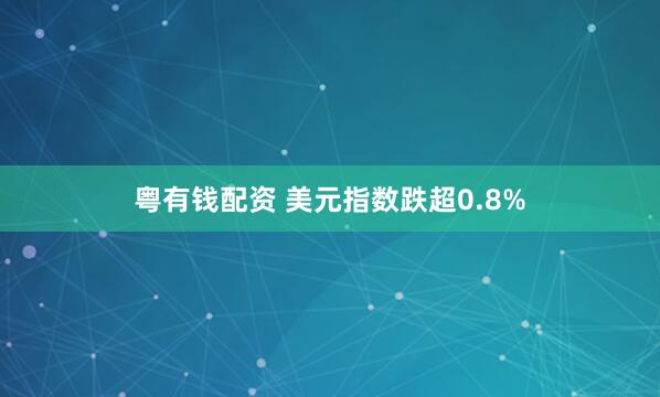 粤有钱配资 美元指数跌超0.8%