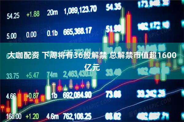 大咖配资 下周将有36股解禁 总解禁市值超1600亿元